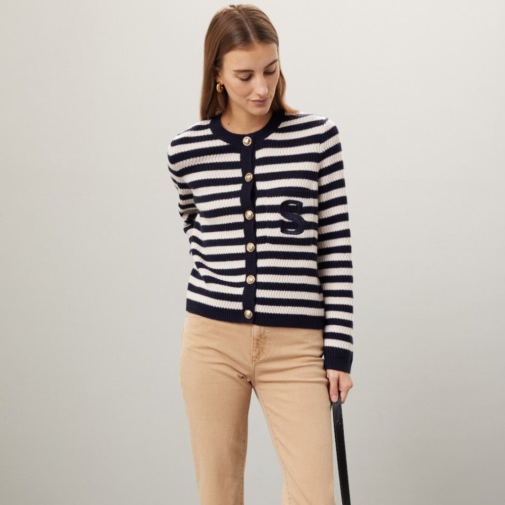 Stripe Cardigan Sweater